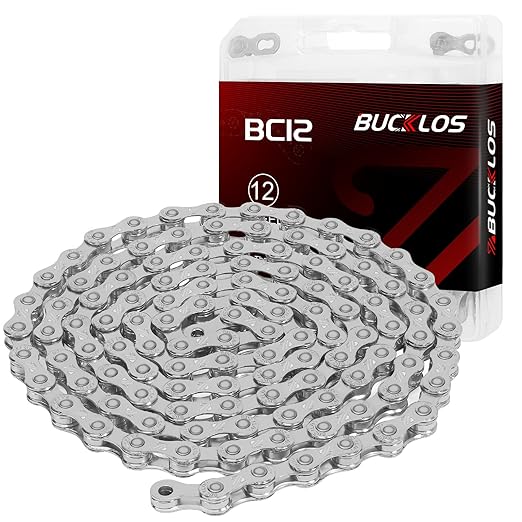 BUCKLOS 6/7/8/9/10/11/12 Speed Bike Chain, High Performance Lightweight Bicycle Chains for Road Bike/Mountain Bike/Ebike,Compatible with Shimano, SRAM, Campagnolo Silver/Gold