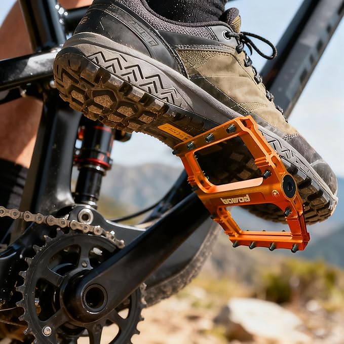 Bike Pedals 9/16" Lightweight Non-Slip Bicycle Platform Pedals - Fits Most Adult Bikes & Mountain Bikes &MTB, Road Bikes and Slip-Resistant Design