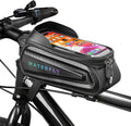 WATERFLY Bike Front Frame Bag: Bike Top Tube Phone Mount Bag Road MTB Cycling Waterproof Phone Holder Storage Pouch Mountain Biking Bicycle Handlebar Pouch Bikepacking