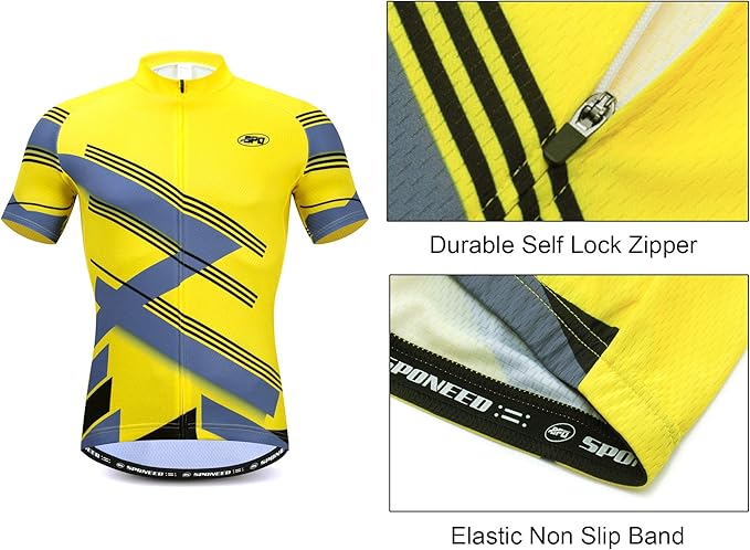 sponeed Cycling Jersey Short Sleeve Suits Men Bike Clothing Road Bicycle Shorts Padded Outfits
