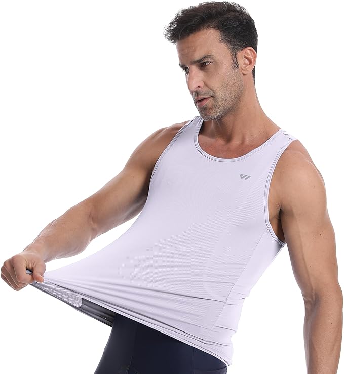 Lo.gas Sleeveless Cycling Jersey Men, Biking Base Layer Breathable and Lightweight with Back Pocket Sports Vest