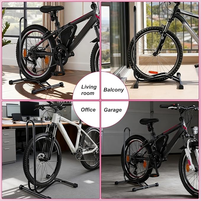 Stand for Garage | High Strength Powder Coated Steel Rack,Cycling Rack for Indoor Storage & Display, Portable Freestandings Stand for Mountain Folding Road