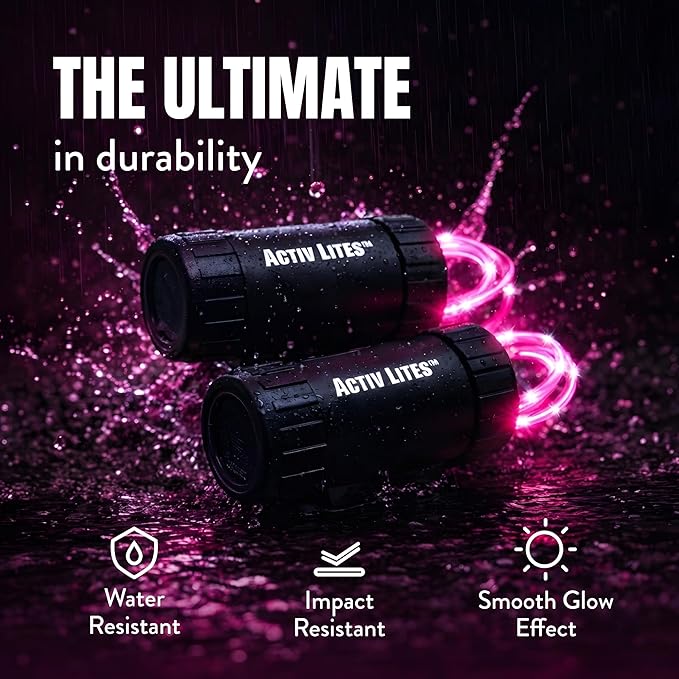 Activ Life 2-Tire Pack LED Bike Wheel Lights with Batteries Included, Get 100% Brighter and Visible from All Angles for Ultimate Safety and Style