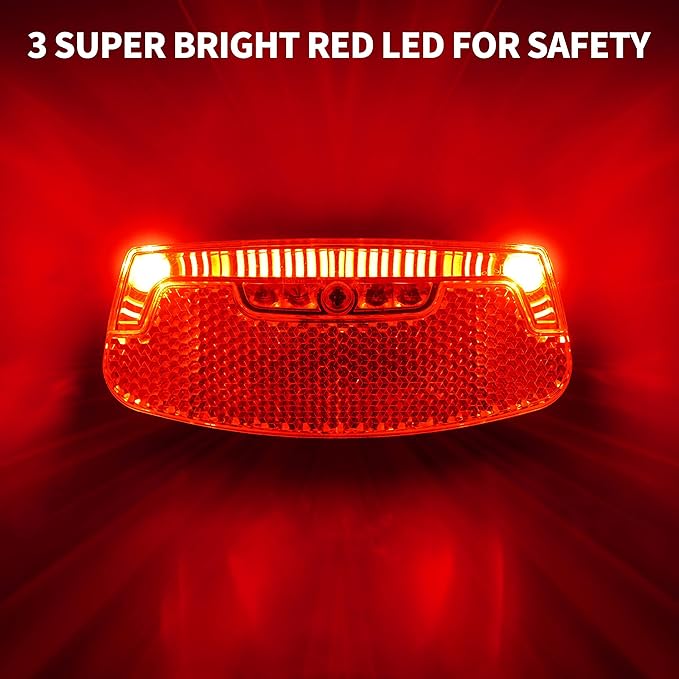 BV Bike Lights for Night Riding LED Bike Tail Light - Bicycle Light Battery-Powered/Rechargeable - Rear Bike Light Weather Resistant - Visible Up to 1500ft Bicycle Tail Light LED Bike Light