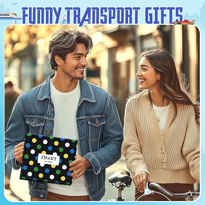 Zmart Funny Transportation Gifts - Race Car Train Motorcycle Tractor Bike Socks for Adult
