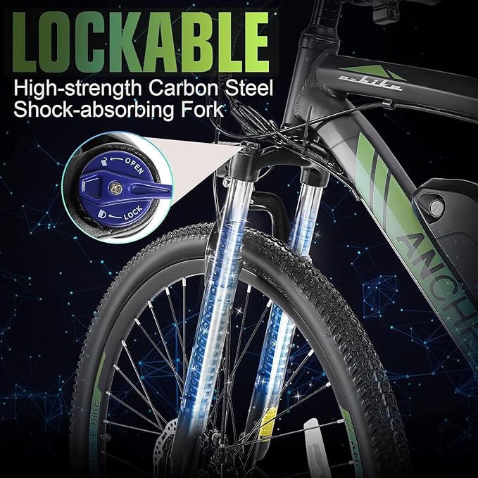 ANCHEER Electric Bike for Adults, Peak 750W Ebike, 3 Hours Fast Charge, 60 Miles Electric Bicycle with 48V/499Wh Battery, 27.5 ''Hummmer Electric Mountain Bike with LCD Display, 21/24 Speed | Peak 750W, Ebike, 3 Hours Fast Charge, 60 Miles, Electric Bi...