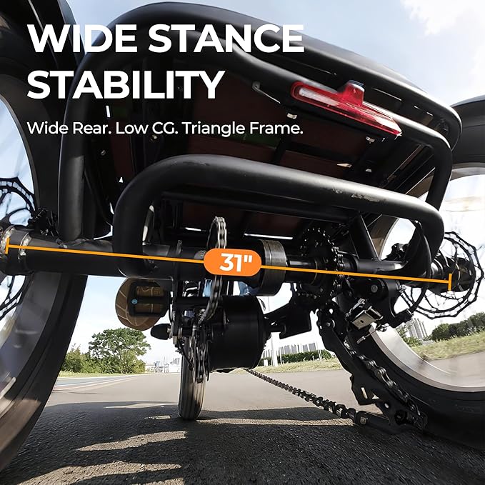 Skeri Electric Tricycle for Adults, 750W(Peak 1350W) Motor Etrike, 20"x4" Folding Fat Tire Electric Trike, 48V13Ah Battery, 3-Wheel Electric Bike, 20MPH, Front & Rear Basket & Differential