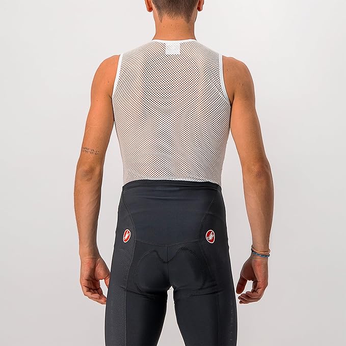 CASTELLI Men’s Core Mesh 3 Sleeveless, Lightweight Breathable Base Layer for Hot Weather Cycling, Quick-Dry Riding Undershirt