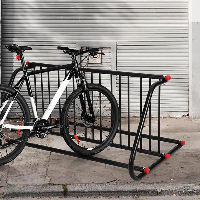 Commercial Grid Bike Rack, Double Sided Bike Rack Stand Ground, 10-Bike Capacity Bicycle Storage Stand, Power Coated Steel Floor Parking Stand for Garages, Stores, Schools and Universities