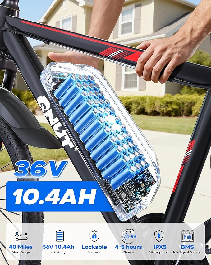 Electric Bike for Adults & Teens - 350W 26" Victor Ebike - 21-Speed, 20Mph Up to 40Miles with Dual Disc Brakes, Commuter E-MTB for Men Women | UL 2849 Certified