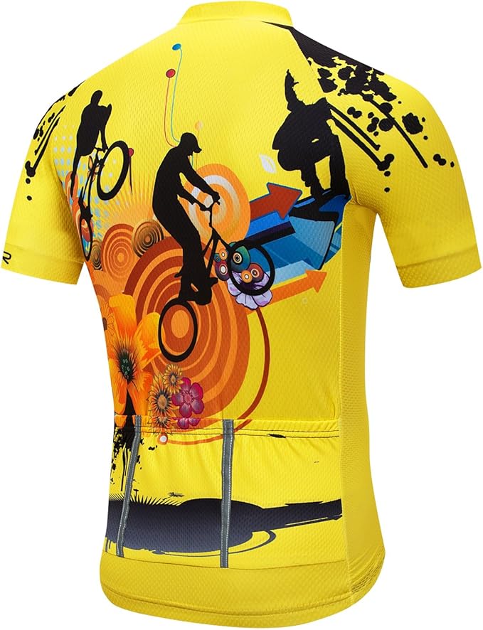 Cycling Jersey Mens Road Bicycle Clothing Summer Short Sleeve Breathable Cycling Tops