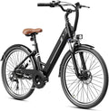 Jasion 26" Electric Bike for Adults, Internal Removable Battery Ebike with 3 Modes & 7-Speed, UL2849 Certified, 1200W Peak Motor, Max 28Mph & 50Miles, Shock Absorber, Electric City Commuter Bicycle