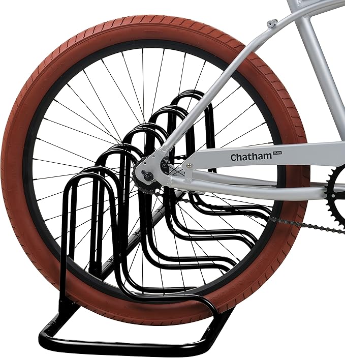 Retrospec Stash Rack 2, 4 & 5 Bike Floor Stand Bicycle Storage Organizer for Mountain Bike, Road Bike, Weather Resistant Fine Powder Steel Coating Fits Wheels up to 3" | for Mountain Bike, Road Bike, Weather Resistant, Fits Wheels up to 3"
