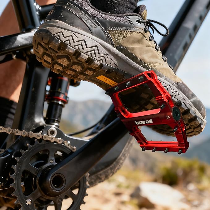 Bike Pedals 9/16" Lightweight Non-Slip Bicycle Platform Pedals - Fits Most Adult Bikes & Mountain Bikes &MTB, Road Bikes and Slip-Resistant Design