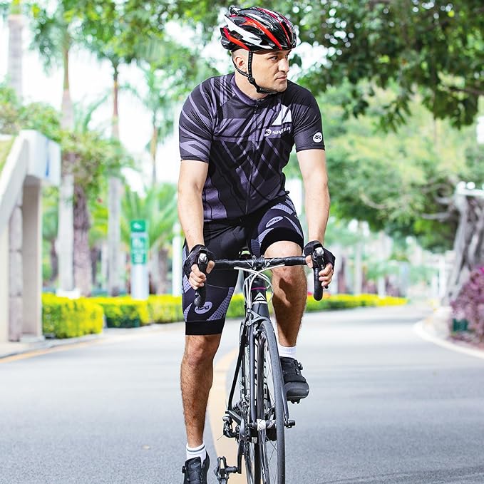 sponeed Men's Cycling Shorts Padded Bicycle Riding Pants Bike Biking Clothes Cycle Wear Tights