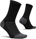 Feetures Elite Max Cushion Mini Crew - Running Socks for Cycling, Walking & Everyday Use - Athletic Socks - Moisture Wicking