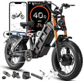 eAhora Juliet Pro 2 Electric Bike for Adult, Dual Motor | 5200W/1200W | 43/31 Mph | 70Ah/60Ah 200 Miles Long Range | 20" Fat Tire | for Commute | Delivery | Women