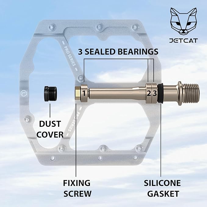 Mountain Bike Pedals Flat - MTB Pedals Flat, Bicycle Pedals, Road Bike Pedals, BMX Pedals, for BMX MTN Road Gravel EBike, Specialized Parts, Adults, Aluminum Metal Stamp 9/16"