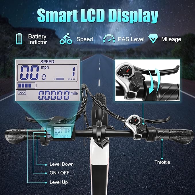 Wooken Electric Bike for Adults, Peak 1000W Motor Ebike,20"x4.0" Fat Tire Electric Bike,48V 624WH Removable Lithium-ion Battery,Up to 60 Miles,Step-Thru Electric Mountain Bike,SGS Certified to UL 2849