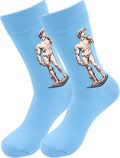Real Sic Fun Socks for Men and Women - Cozy Cotton Dress Socks with Colorful Designs - Cool, Casual, Wacky Patterned