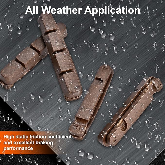 2 Pair of Carbon Brake Pads Carbon Wheels Cushions Cork Brake Shoes Suitable Carbon Rims Use