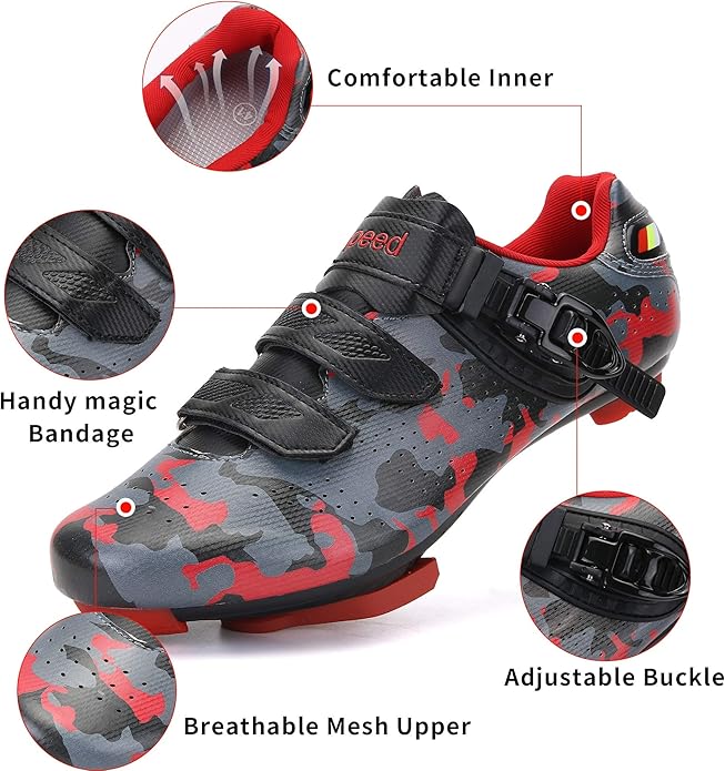 Unisex Cycling Shoes Compatible with pelaton Indoor Road Bike Riding Shoes for Men and Women Delta Cleats Clip Outdoor Pedal