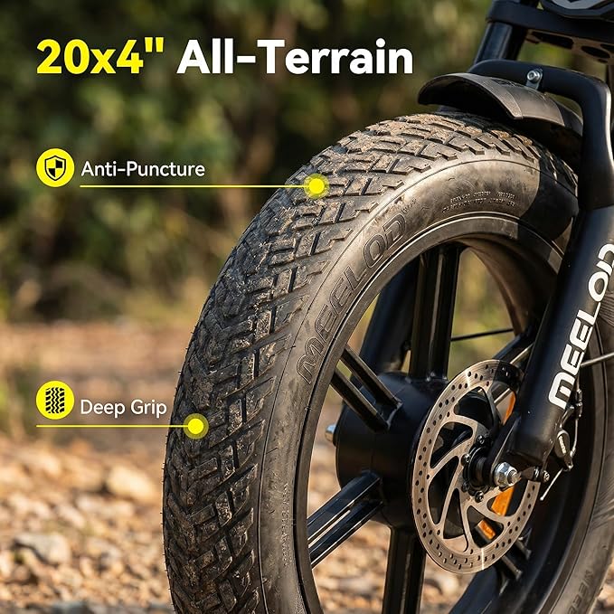 3000W Peak 32AH Electric Bike Dual Motor, 56KM/H EBike for Adult Teen 100-200KM, 20'x4.0'' Fat Tire Dual Motor Electric Dirt Bike Multiple Suspension & Hydraulic Brake Commuter Off-Road E-Bike
