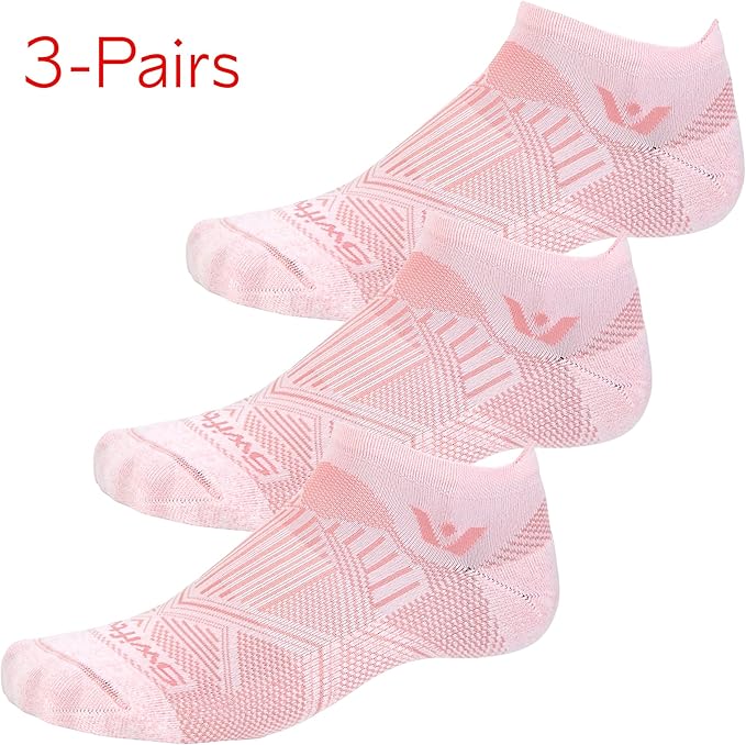 Swiftwick- ASPIRE (3 Pairs) No-Show Running Socks, Cycling Socks, Compression Fit