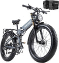 2026 Upgraded Dual Motors AWD Electric Bike for Adults 5000w/3000W/1500W Motor Dirt Ebike 40MPH/30MPH 52V/48V 30Ah/20Ah Battery Up to 90 Miles Long Range 26" Fat Tire Bicycle for Commute Mountains