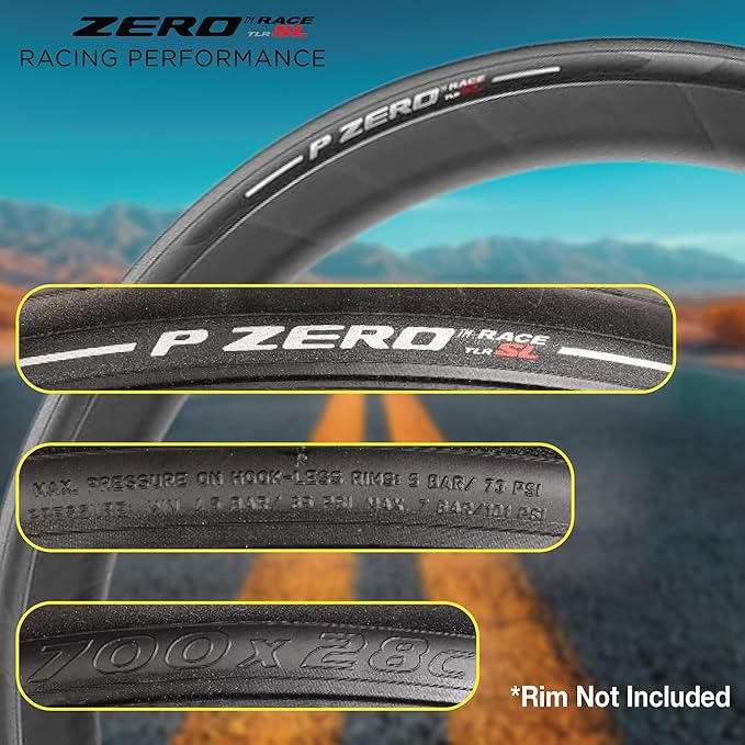 Pirelli P Zero Race TLR SL 28-622 (700x28c) Road Bike Tire - Tubeless Ready, Super Lightweight, High-Performance Bicycle Tire for Road Racing & Training – Foldable, SmartEVO Compound w/Keychain (2Pk)