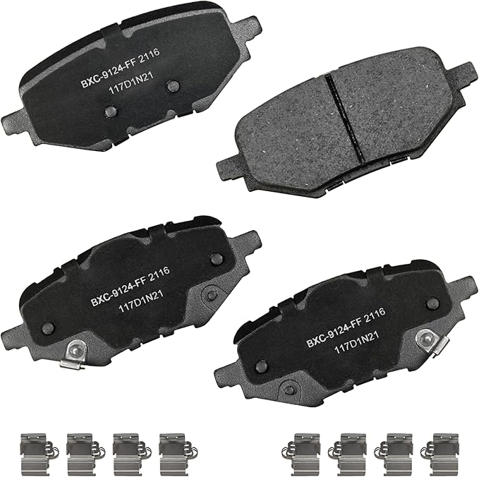 Bendix Premium SBC2116 Ceramic Rear Brake Pads for Honda Clarity 2021-2017