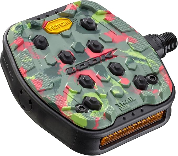 LOOK Cycle - Geo Trail Grip Bike Pedals - Flat Pedals - MTB Bike Pedal - Black, Red, Lime, Camo