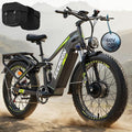 Seemoon 6000W Dual Motor Ebike Up to 120 Miles Long Range with 60V 30Ah 1800Wh Removable Battery for Adults,Max Speed 45MPH,24" Fat Tire All Terrain Electric Bike with Throttle Lock for Men Women SM3