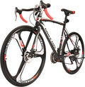 EUROBIKE YH-XC550 Road Bike for Men 54cm Frame Bicycle 700C Wheels Aluminium Rims 21 Speed Dual Disc Brake Commuter Bikes