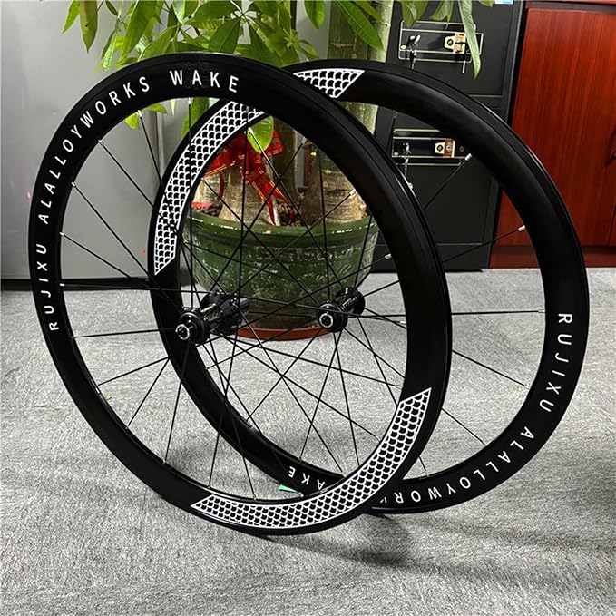 Road Bike Carbon Wheels 700C 30/40/50mm Double Layer Bike Rim Aluminum Alloy Quick Release C/V/Rim-Brake Bike Wheels 7-12 Speed Wheelsets
