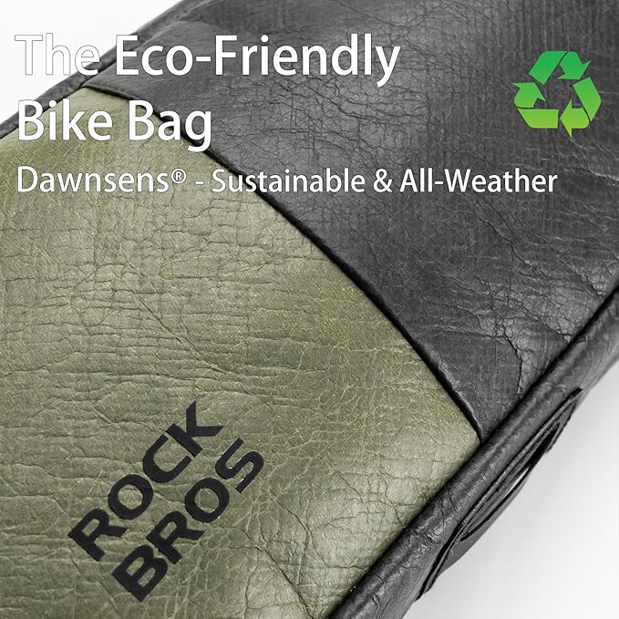 ROCKBROS Stickers Personality Top Tube Bike Bag, Recyclable & Water-Resistant for Splashes, Extra Long Bicycle Frame Bag for Mountain Road E-Bike, Eco-Friendly Dyson Paper Series
