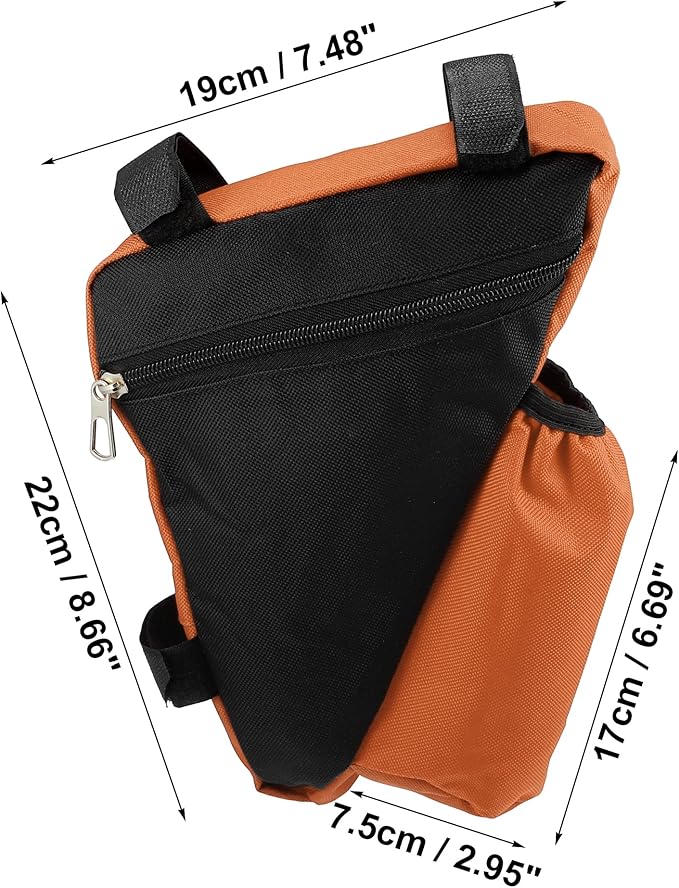 X AUTOHAUX Bike Triangle Frame Bag with Bottle Holder Cycling Storage Bag for Road Mountain Bikes