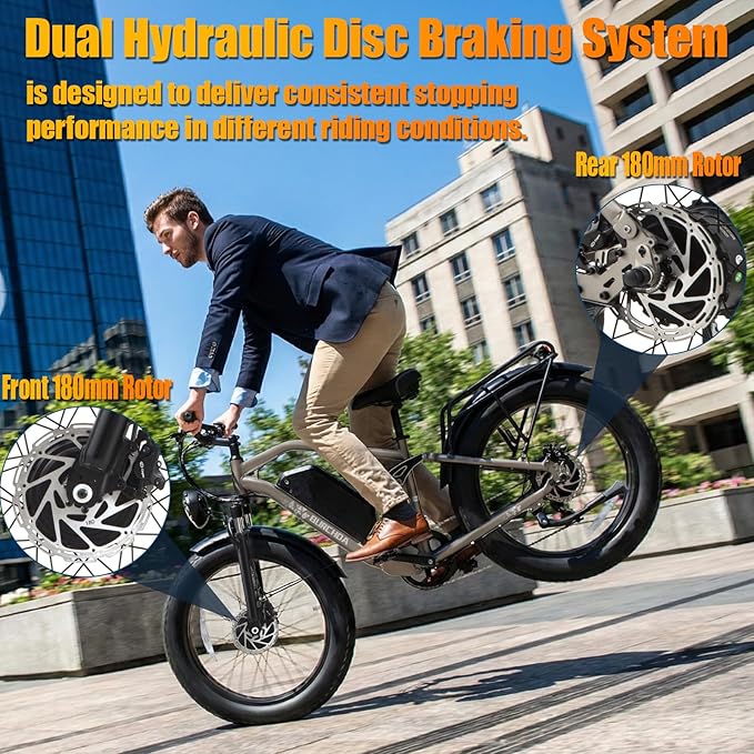 2026 Upgraded Dual Motors AWD Electric Bike for Adults 5000w/3000W/1500W Motor Dirt Ebike 40MPH/30MPH 52V/48V 30Ah/20Ah Battery Up to 90 Miles Long Range 26" Fat Tire Bicycle for Commute Mountains