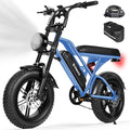 ESKUTE V100 Electric Bike for Adults, Electric Dirt Bike 1500W Peak Motor, All Terrain Dual Suspension E Bike 28MPH Top Speed, Ebike Up to 60 Miles Range, 16" Fat Tire, 48V13Ah Battery, 7-Speed