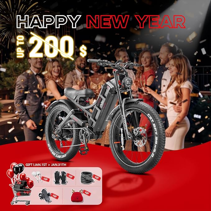 eAhora 2026 Romeo Pro 3 5600W 50Mph High-Torque Ebike, 60V 80Ah 250-Mile Long Range Electric Bike for Adults, Adjustable Air Suspension, 26'' Puncture-Proof Tire, UL 2849 Certified by TÜV