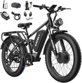 Apex 50 Electric Bike Dual Motor for Adults (CA Immediate-De'livery) 52V 25AH/48V 25AH, 26" Fat Tires Full Suspension 35MPH/100Mile, Hydraulic Brake