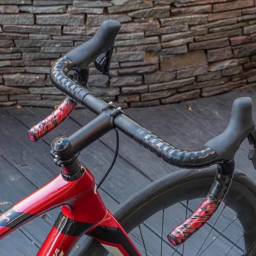 GUEE SL Speed Road Bike Handlebar Tape – Premium PU Leather, Microtex Structure, Shock-Absorbing Foam, Ultra-Light 30g, Anti-Slip Racing Grip (2 Rolls, Plasma Red)