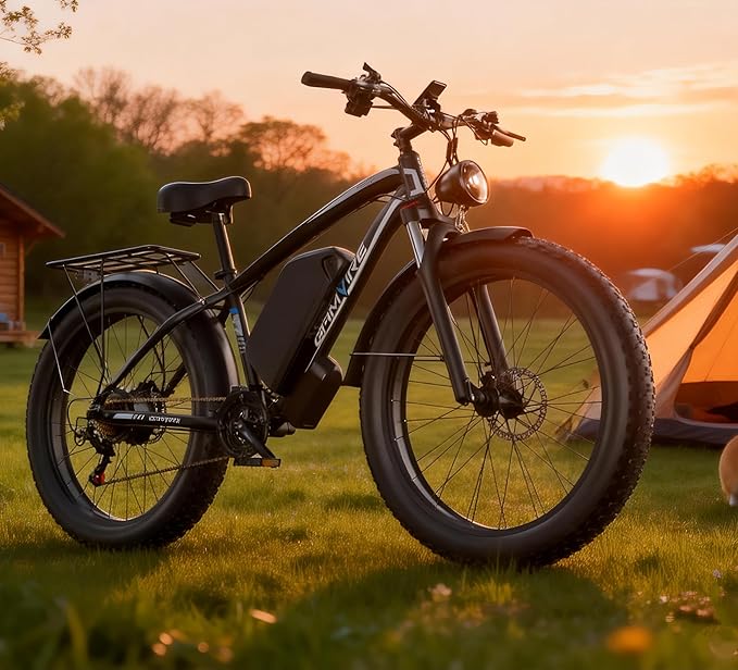 Ebike for Adults Electric, 52V 19.2Ah/32Ah, Peak 2000W/2500W E-Bike, 36/40MPH, 70 Miles/100Miles, Hydraulic Disc Brake, Off Road Snow Mountain E-Bike, 24"/26" Fat Tire Electric Bicycle UL2849 by SGS