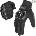 COFIT Motorcycle Gloves Breathable, Touchscreen Motorbike Gloves Anti-Slip with Good Grip Hard Knuckles Protection for Men Women Motocross, BMX ATV MTB Cycling, Road Racing - Black XXL