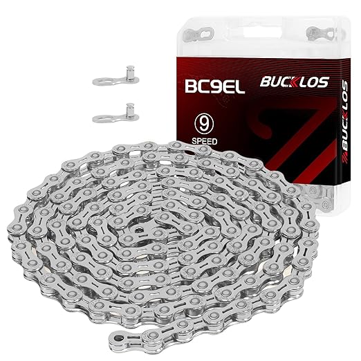 BUCKLOS 6/7/8/9/10/11/12 Speed Bike Chain, High Performance Lightweight Bicycle Chains for Road Bike/Mountain Bike/Ebike,Compatible with Shimano, SRAM, Campagnolo Silver/Gold