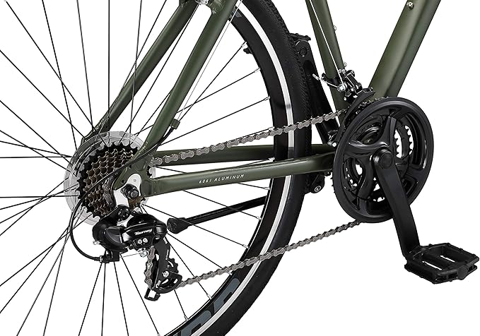 Schwinn GTX Comfort Adult Hybrid Bike, Men and Women, Dual Sport Bicycle, 700c Wheels, Step-Through or Step-Over Lightweight Aluminum Frame