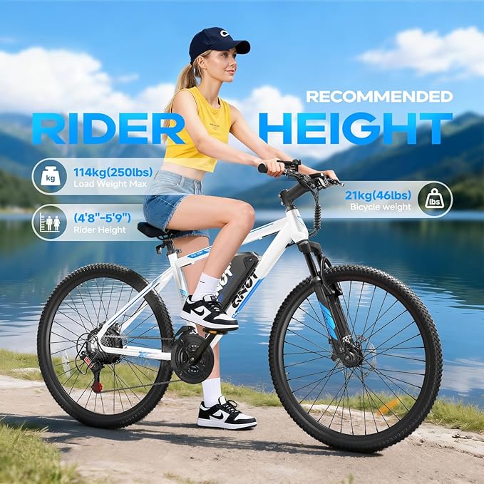 Electric Bike for Adults & Teens - 350W 26" Victor Ebike - 21-Speed, 20Mph Up to 40Miles with Dual Disc Brakes, Commuter E-MTB for Men Women | UL 2849 Certified