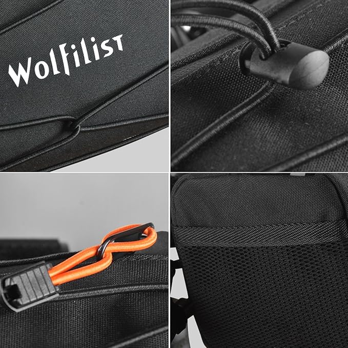Multifunctional Bike Handlebar Bag - 2.4L Waterproof Bike Frame Front Pouch, Convertible Handlebar to Crossbody Sling Bag, Minimalist Design for Mountain/Road Bikes
