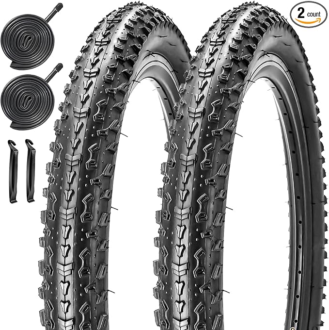 1 or 2 Pack 20 x 2.35 Bike Tire 20 inch Bike Tire Folding Replacement Bicycle Tire for MTB Mountain Bike BMX Bicycle and Commuter Bike