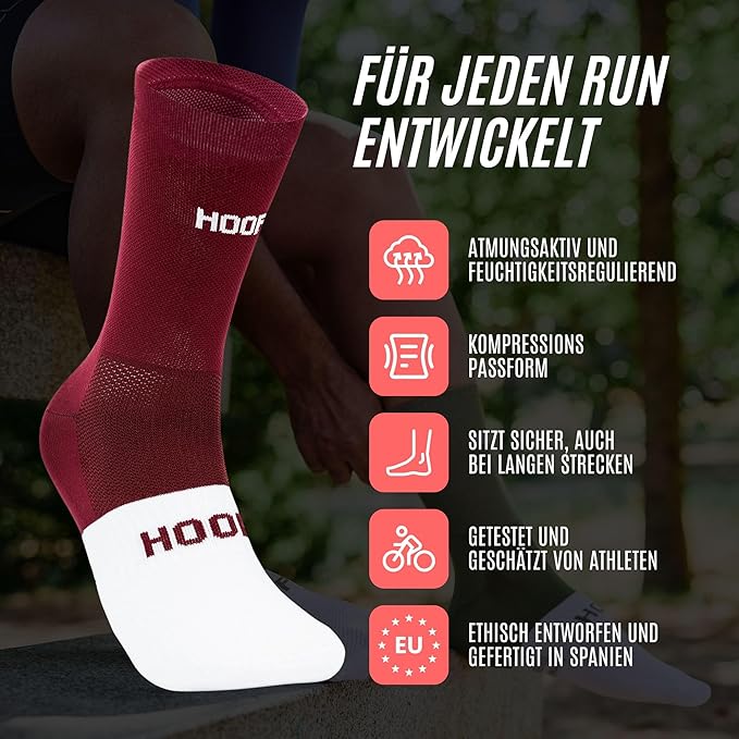 HOOF - Cycling Socks for Men & Women - Lightweight, Breathable & Anti-Blister